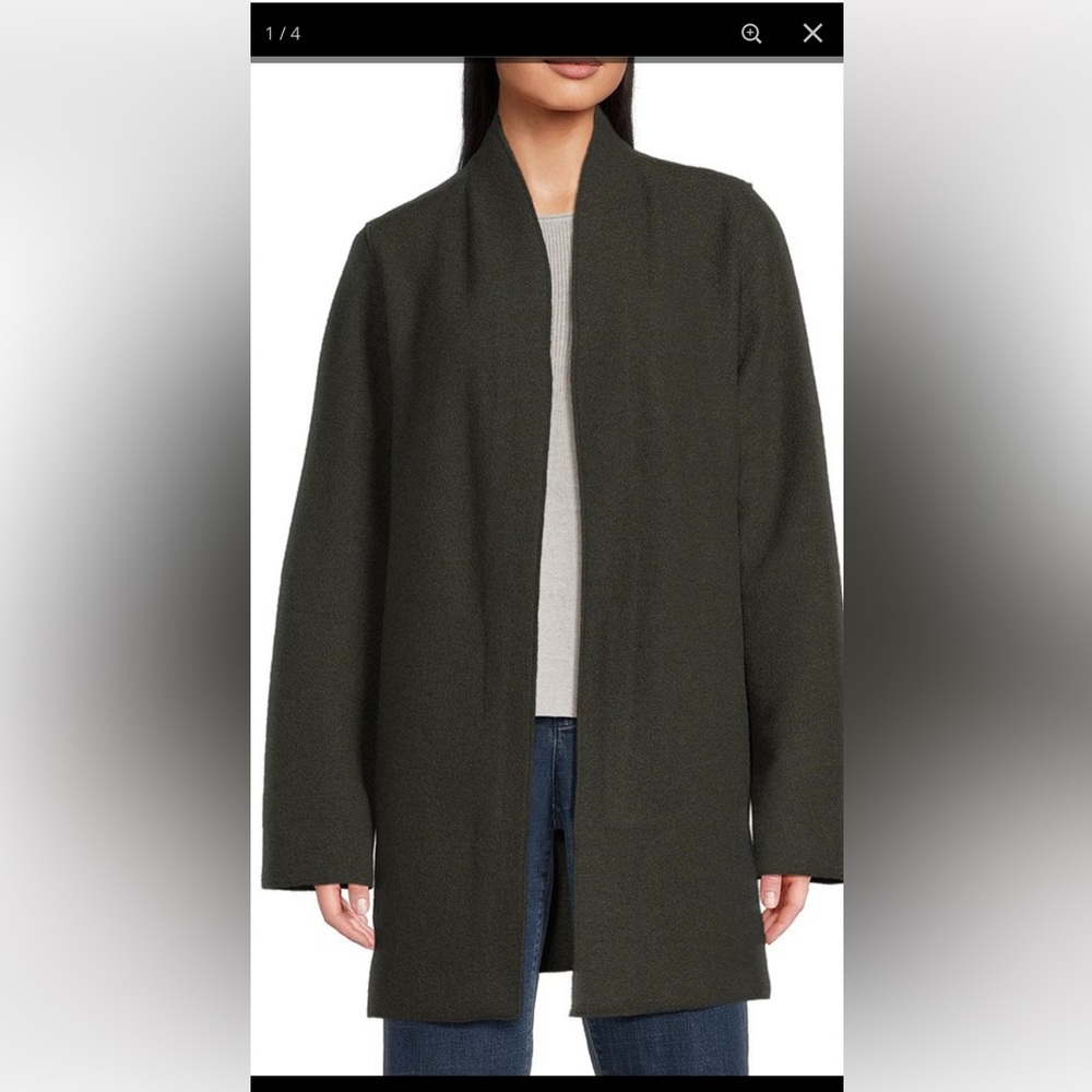 Eileen Fisher Dark Green Wool Jacket 
SOLD OUT ! Last one